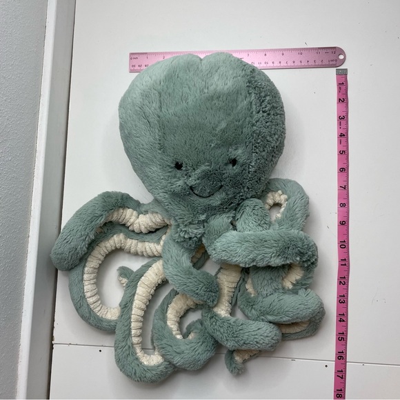 RETIRED Jellycat Odyssey Octopus Large Green Plush Stuffed Animal - Picture 4 of 8